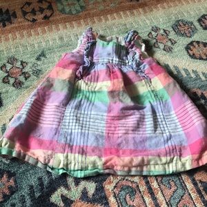 Gap summer plaid linen dress